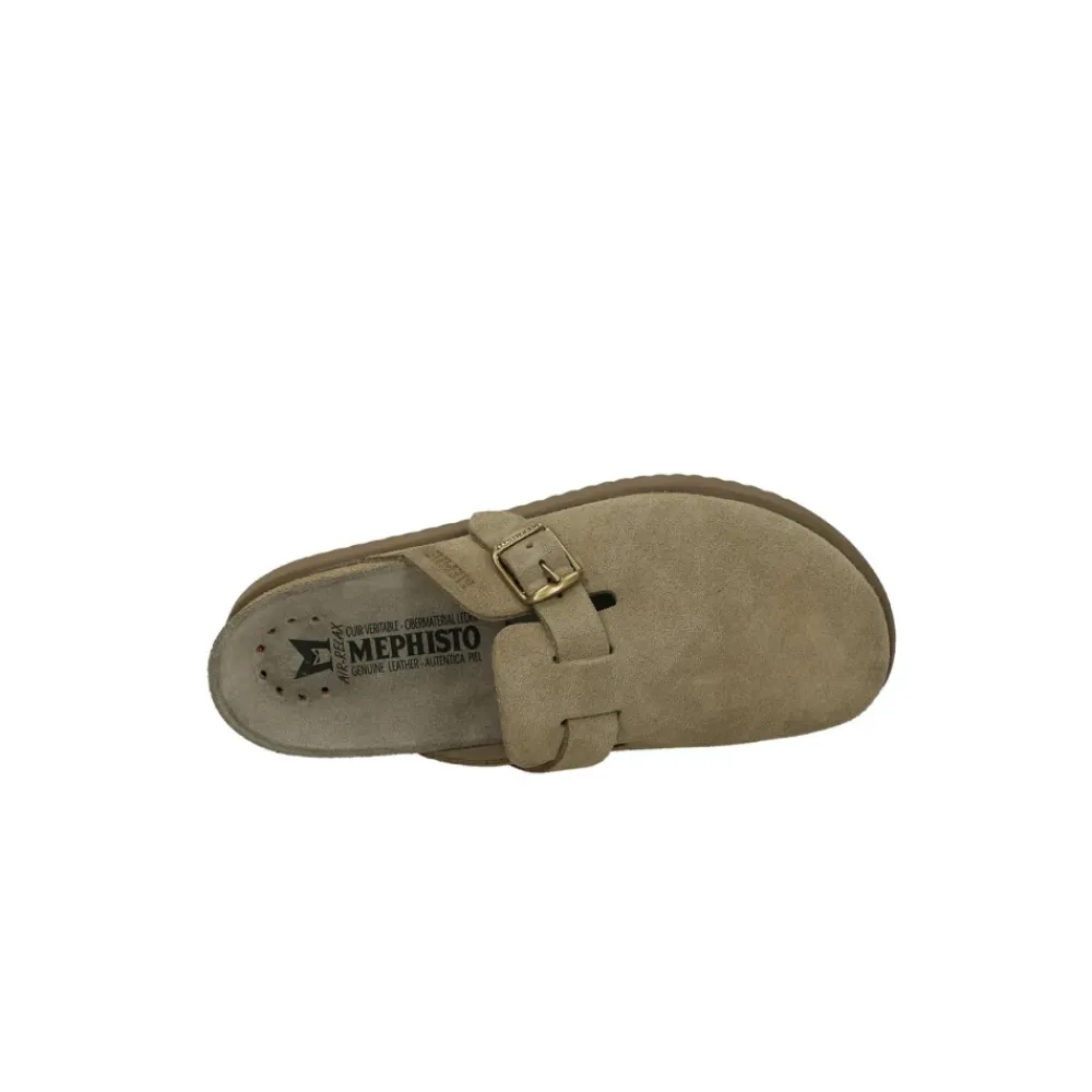 Loafers^Mephisto Suede Flade Sandaler med Spænde Lukning Grå