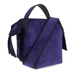 Tasker|Håndtasker<Acne Studios Suede Håndtaske med Logo Lilla