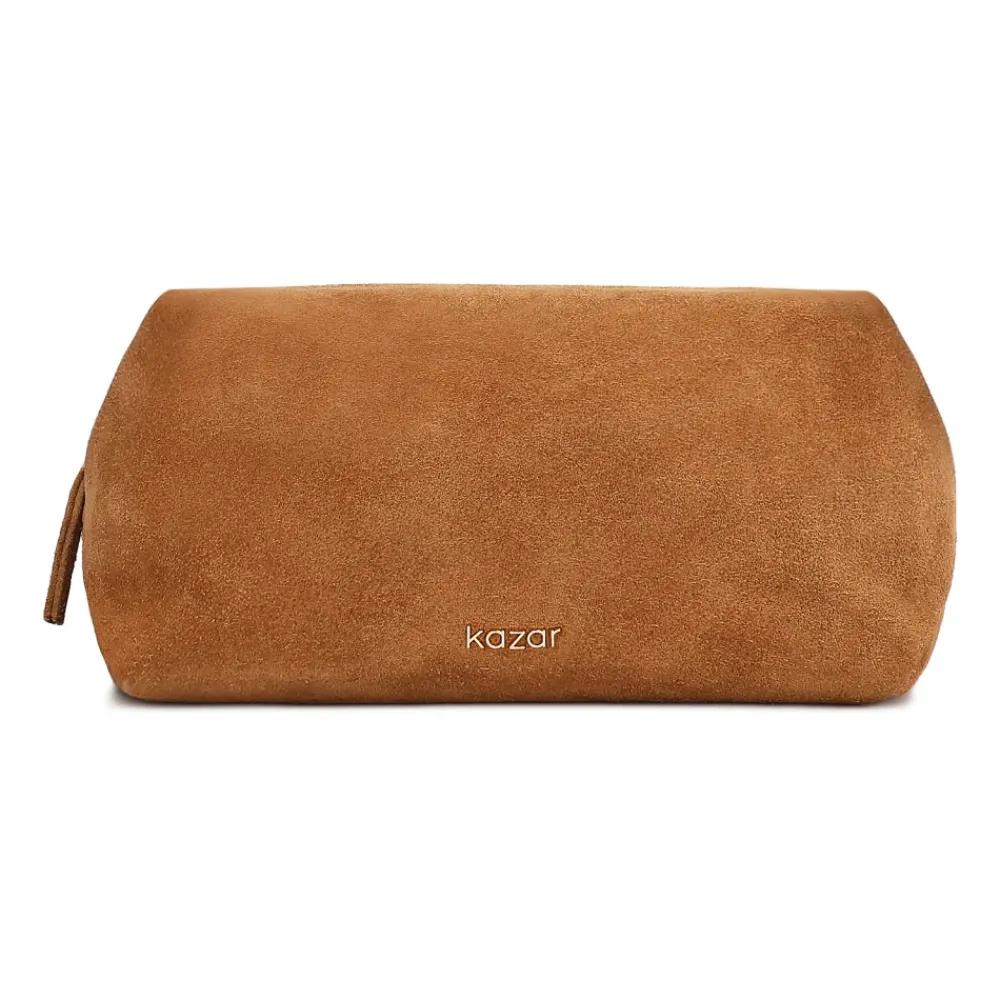 Toilettasker^Kazar Suede Kosmetiktaske Brun