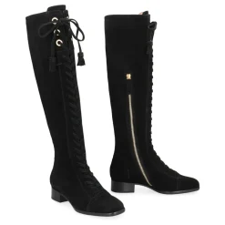Støvler<Alberta Ferretti Suede leather boots Sort