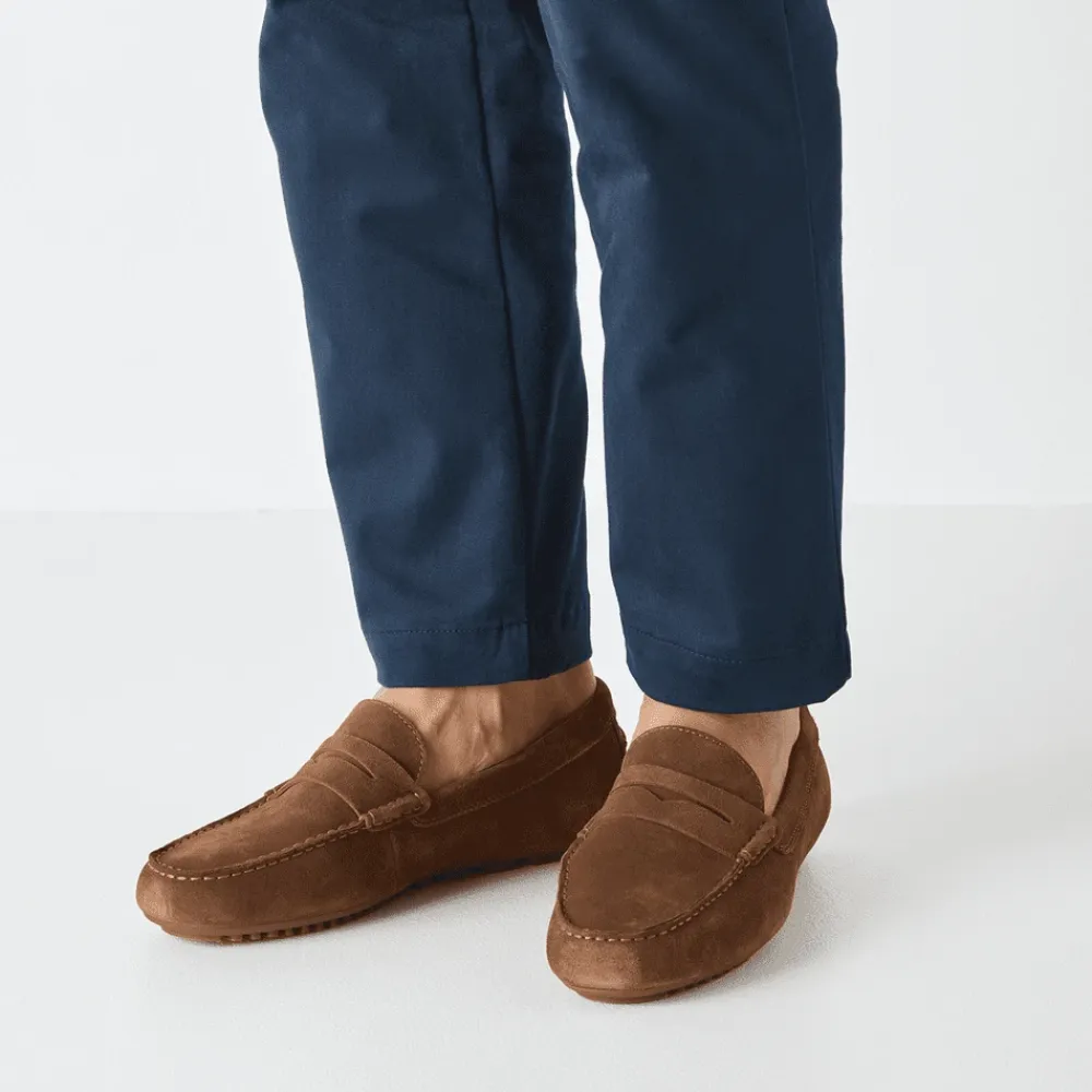 Loafers<Tamaris Suede Loafer i Cognac Brun