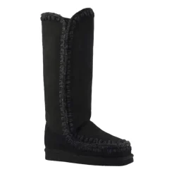 Støvler<Mou Suede Polyester Støvler og Støvletter Sort