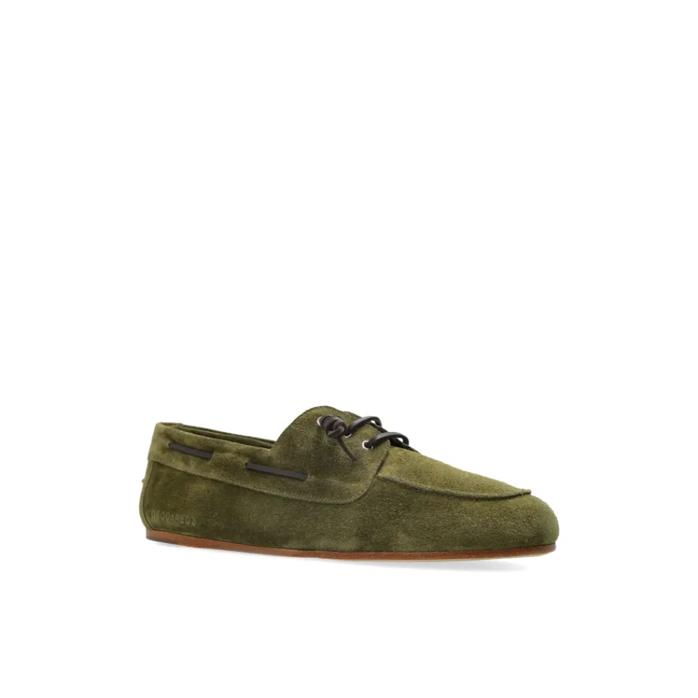 Sejlersko<Dsquared2 Suede Sko Grøn