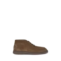 Støvler^Tod's Suede Snøresko med Præget Logo Brun