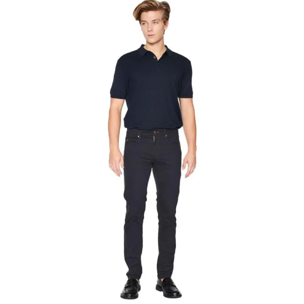 Jeans<SAND Suede Touch Slim-Fit Jeans Blå