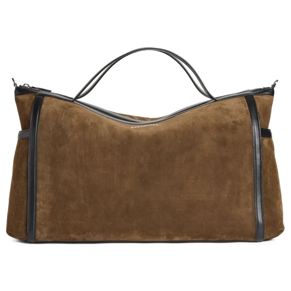 Rejsetasker^Dsquared2 Suede Weekend Holdall Taske Brun