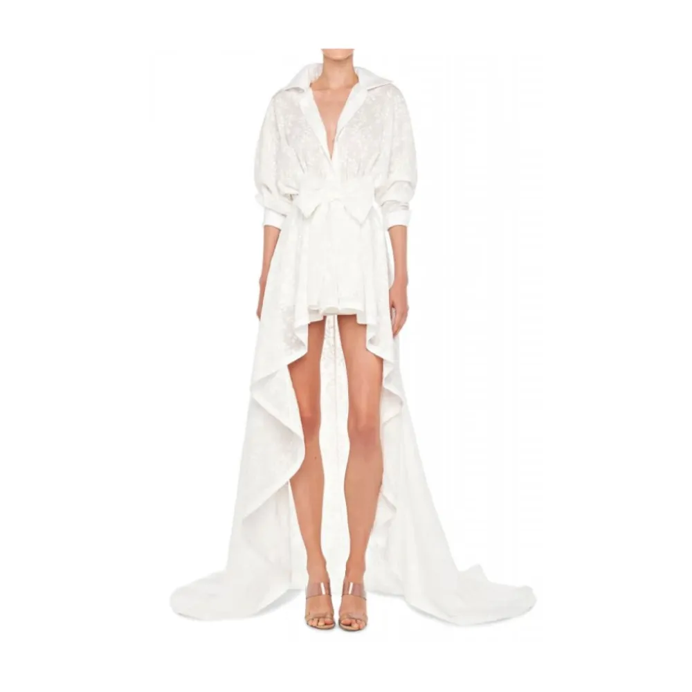 Kjoler^Norma Kamali Super Oversized BF NK Shirt Babydoll Mini Kjole Hvid