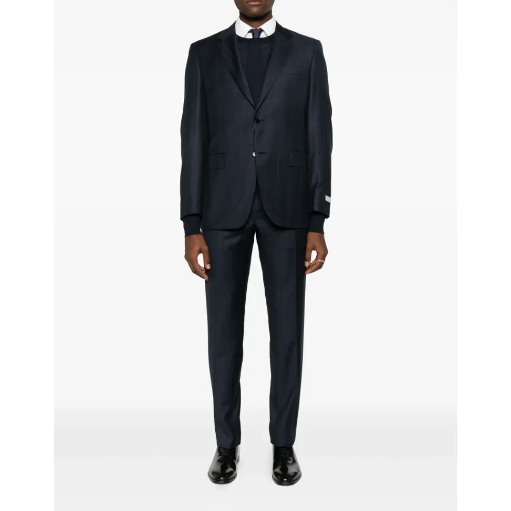 Jakkesæt<Canali Super 130's Wool Suit Blå
