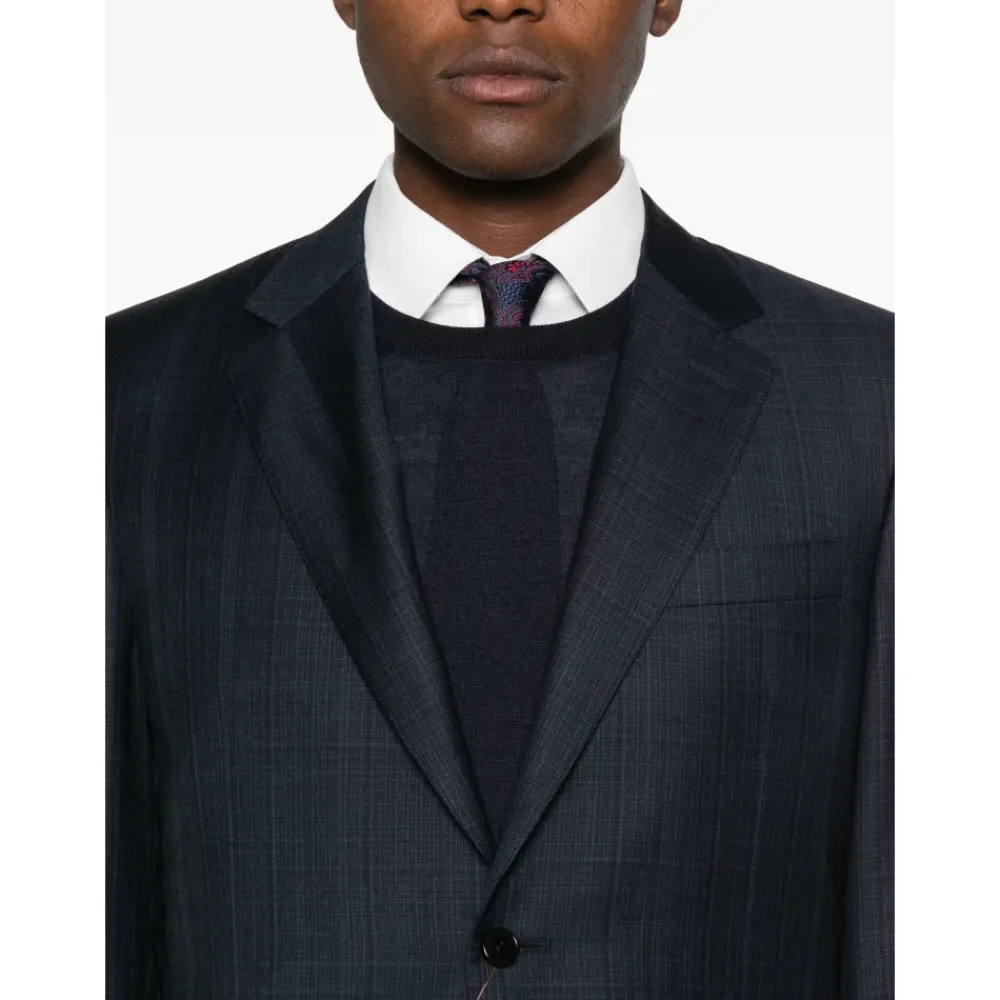 Jakkesæt<Canali Super 130's Wool Suit Blå