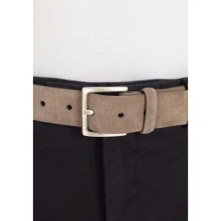 Bælter^Orciani Supersoft Suede Bælte Sølvspænde Grå