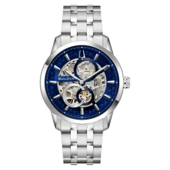 Ure<Bulova Sutton Skeleton Watch Blå