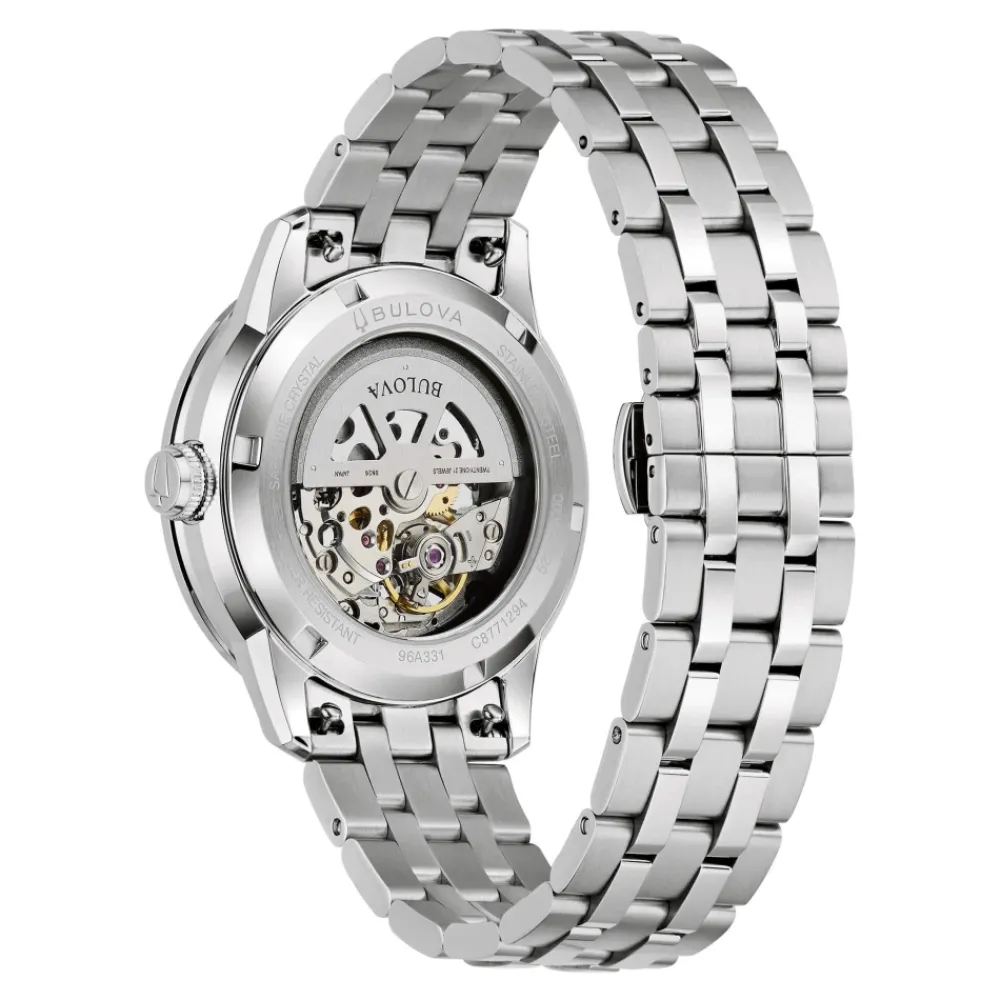 Ure<Bulova Sutton Skeleton Watch Blå
