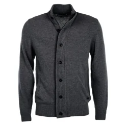 Strik^Barbour Sweater med lynlås og knapper Grå