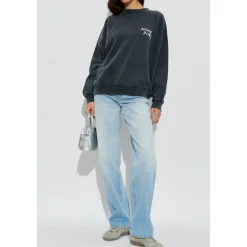 Sweatshirts^Anine Bing Sweatshirt med logo Grå
