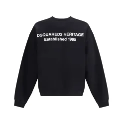 Sweatshirts<Dsquared2 Sweatshirt med logo og blød inderside Sort