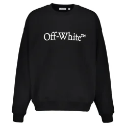 Sweatshirts<Off White Sweatshirt med logoprint og lange ærmer Sort