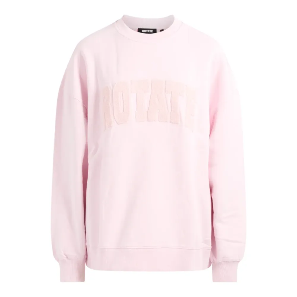 Sweatshirts^ROTATE Birger Christensen Sweatshirt med Maxi Logo Pink