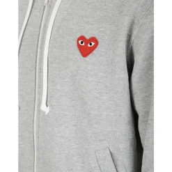 Trøjer^Comme des Garçons Play Sweatshirt med rødt emblem Grå