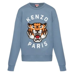 Sweatshirts^Kenzo Sweatshirt med Tigerhoved Blå