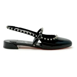 Ballerina Sko<Christian Louboutin Sweet Janispikes Ballerinaer Sort