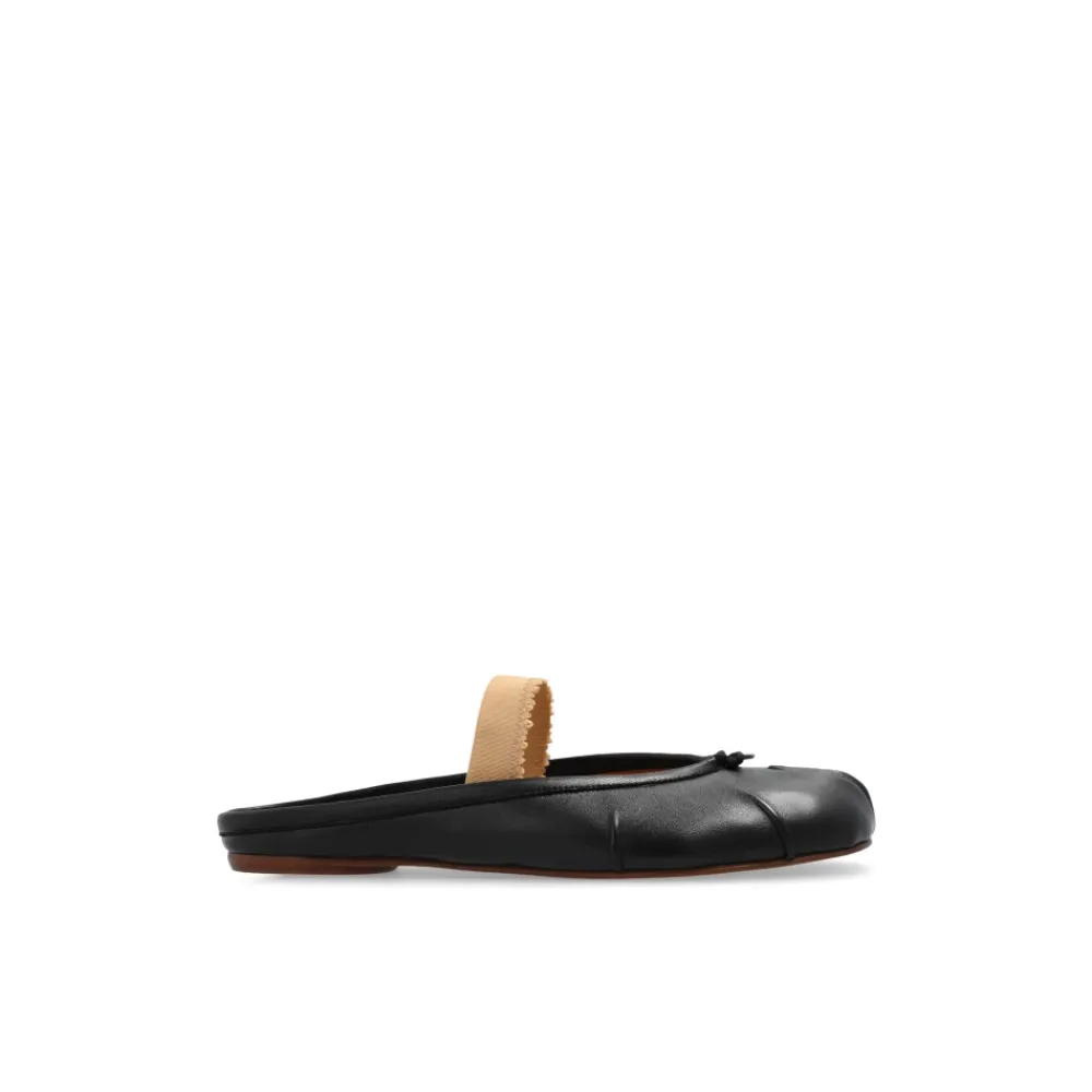 Loafers<Maison Margiela Tabi split-tå læder slides Sort
