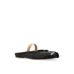 Loafers<Maison Margiela Tabi split-tå læder slides Sort