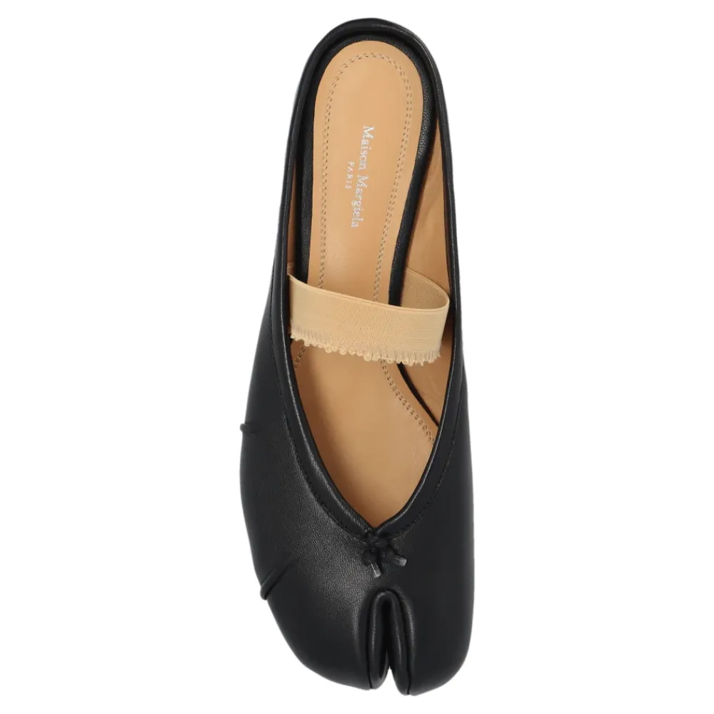 Loafers<Maison Margiela Tabi split-tå læder slides Sort