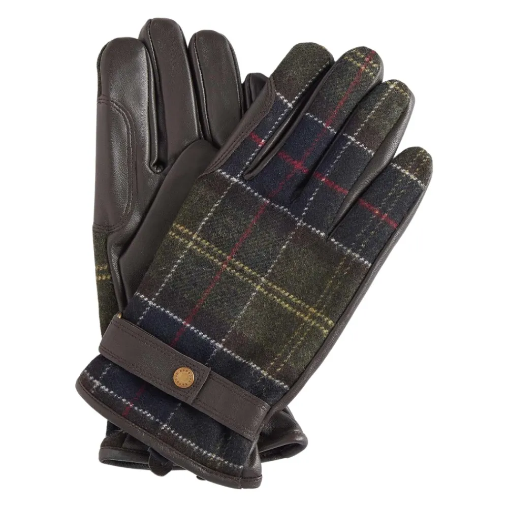Handsker|Handsker<Barbour Tartan uldhandsker til mænd og kvinder Grøn