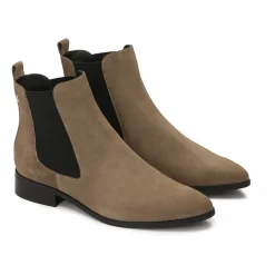 Chelsea Boots<Kazar Taupefarvede ruskindsslippers Beige