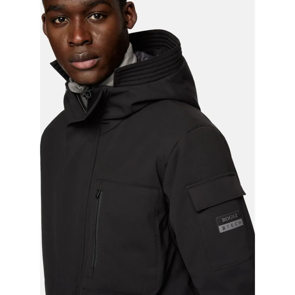 Frakker<Boggi Milano Technical Fabric B Tech Parka Sort