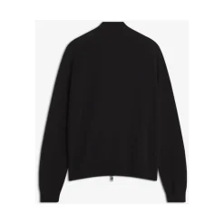 Strik<Maison Kitsuné Technical Merino Wool Knitted Jacket Sort