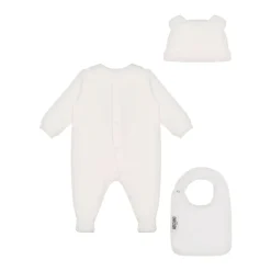 Bodystocking & Sæt^Moschino Teddy Print Baby Tøj Sæt Hvid