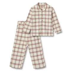 Nattøj^Wheat Ternet Pyjamas Madison Blød Bomuld Junior Beige