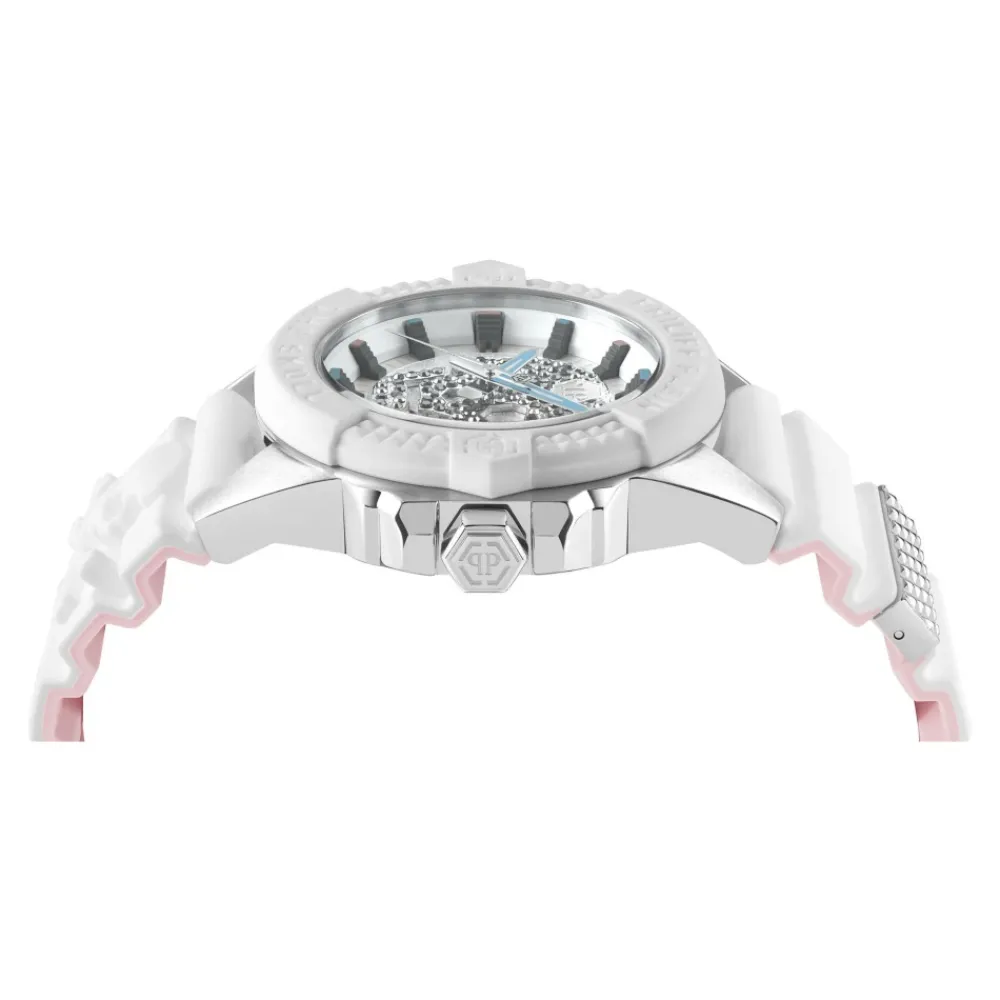 Ure<Philipp Plein The $kull Titan Crystal Hvid