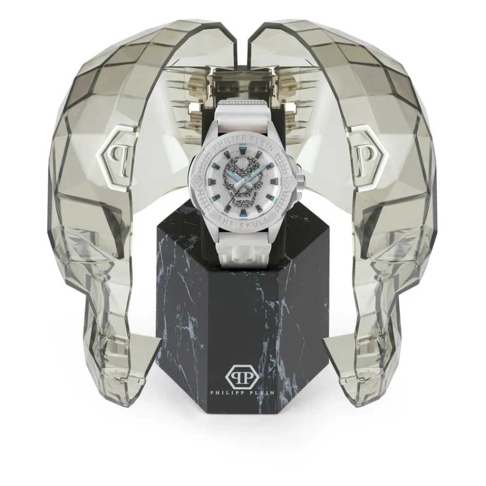 Ure<Philipp Plein The $kull Titan Crystal Hvid