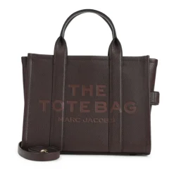 Indkøbstasker<Marc Jacobs The Leather Medium Tote Bag Brun