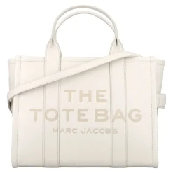 Indkøbstasker<Marc Jacobs The Leather Medium Tote Taske Beige