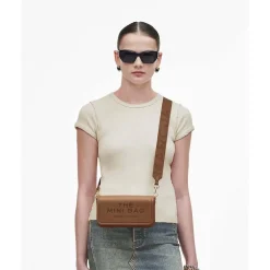 Skuldertasker^Marc Jacobs The Leather Mini Bag Brun