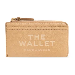 Punge & Kortholder<Marc Jacobs The Leather Top Zip Multi Wallet Beige