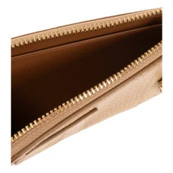 Punge & Kortholder<Marc Jacobs The Leather Top Zip Multi Wallet Beige