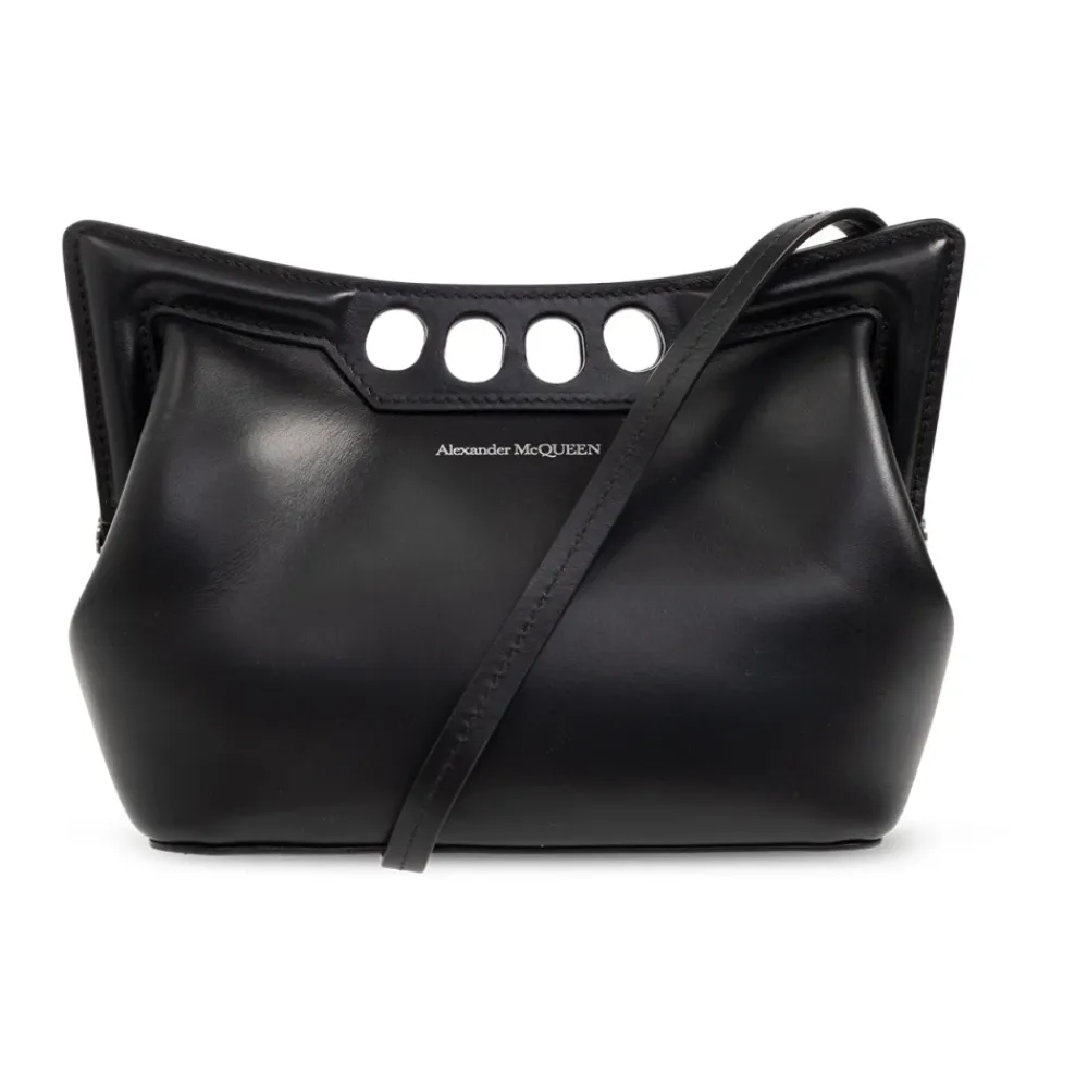 Bæltetasker^Alexander McQueen ‘The Peak Mini’ skuldertaske Sort