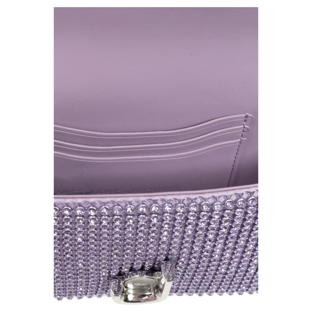 Bæltetasker<Marc Jacobs The Rhinestone J Marc Mini Skuldertaske Lilla