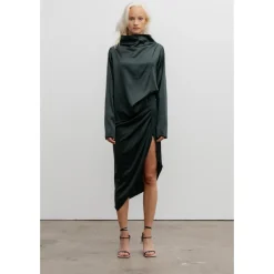 Nederdele<Ahlvar Gallery Tilda silkekjole dyb skov Grøn
