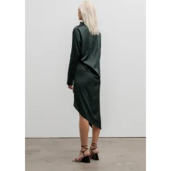 Nederdele<Ahlvar Gallery Tilda silkekjole dyb skov Grøn