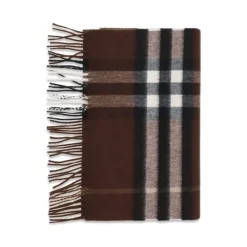 Tørklæder<Burberry Tjek Cashmere Tørklæde Brun