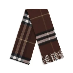 Tørklæder<Burberry Tjek Cashmere Tørklæde Brun