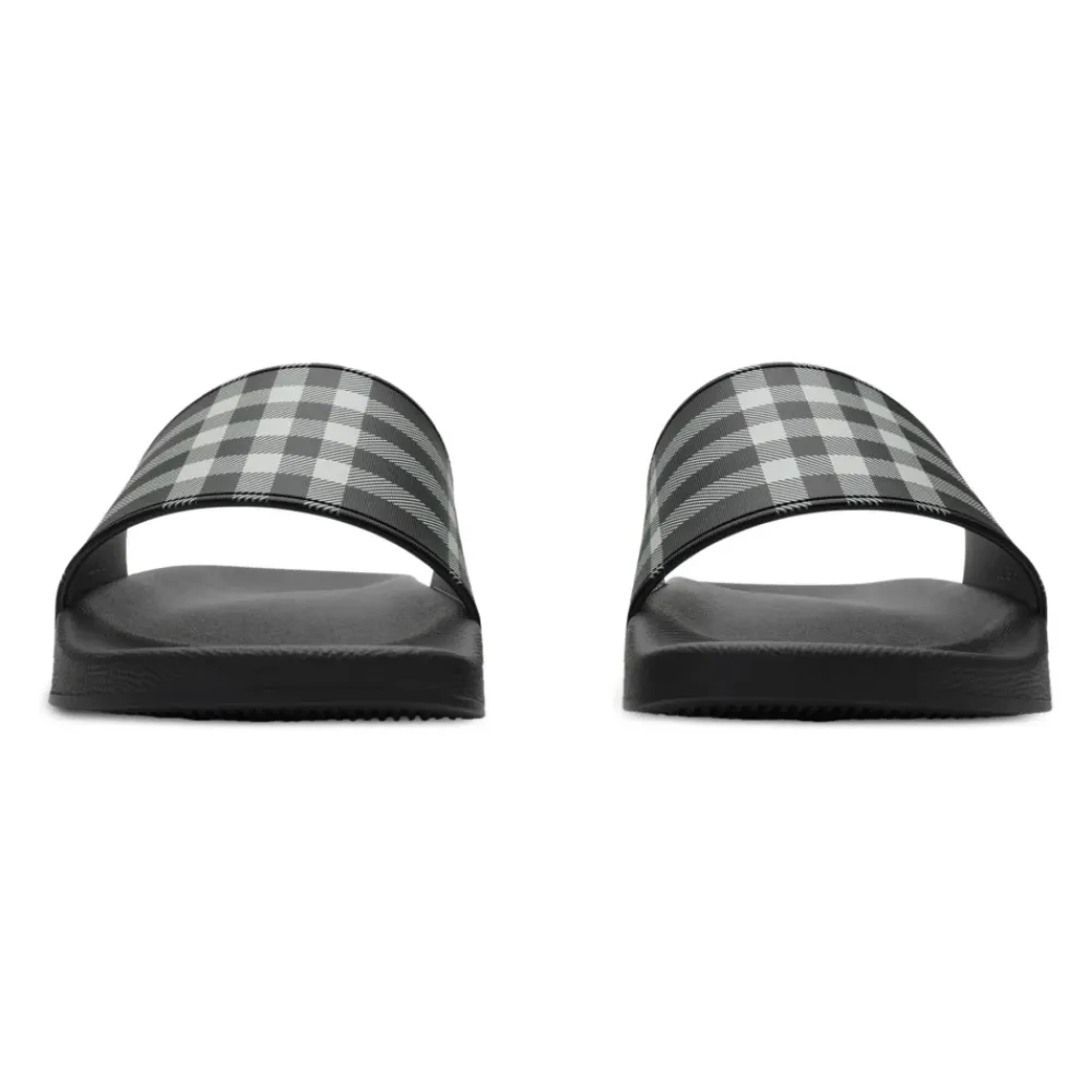 Sandaler<Burberry Tjek Print e Sandaler Produceret i Italien Sort