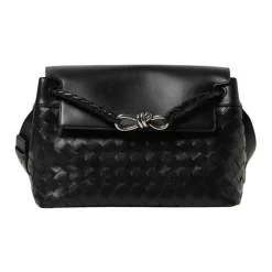 Tasker^Bottega Veneta Top Handle Taske med Aftagelig Skulderrem Sort