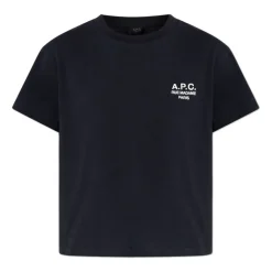 T-Shirts^A.P.C. T-shirt med broderet logo Sort