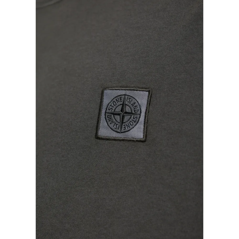 T-Shirts^Stone Island T-shirt med logo Grå